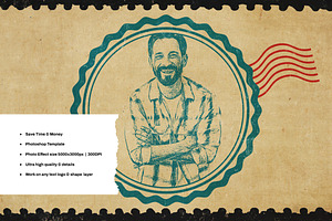 Portrait Stamp Photo Effect