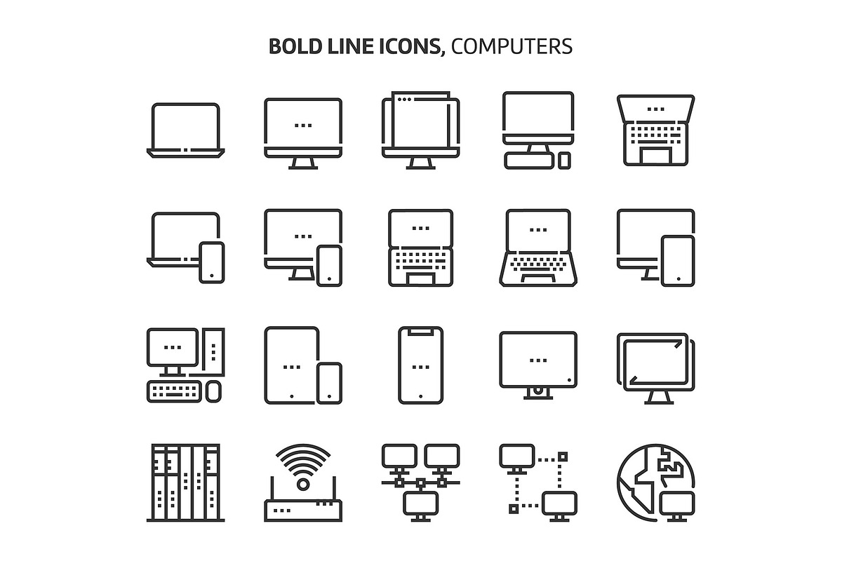 Bold Line Icons, an Outline Icon by Howcolour (Photo 27 of 151)