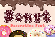 Donut is a Christmas decorative font