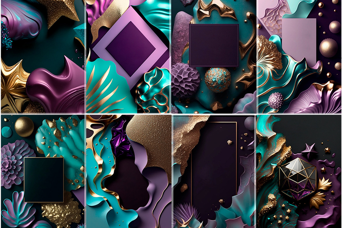 Abstract magical shapes clipart, a Background Graphic by MONO KEY STUDIO (Photo 5 of 7)