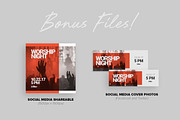 Modern Worship Night Poster, a Flyer Template by Church Resources Depot (Thumbnail 2 of 2)