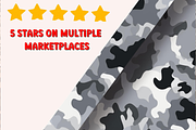 Gray Camouflage Seamless Patterns, a Pattern Graphic by PrintablesByFranklyn (Thumbnail 3 of 10)