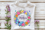 Happy Mother's Day Floral PNG, an Animal Illustration by CraftArtStudio (Thumbnail 2 of 4)