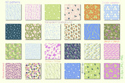 flower shadows pattern collection, a Pattern Graphic by Mona Ahmed (Thumbnail 3 of 8)