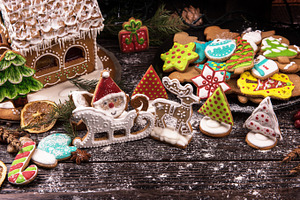 Different ginger cookies stock photo containing homemade and decoration, a Holiday Photo by Jan Jack Russo Media