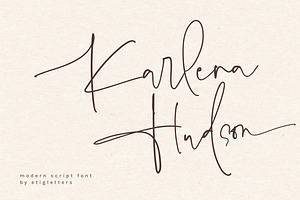 Karlena Hudson Modern Script