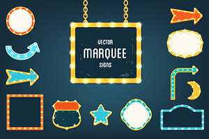 Marquee Light Bulbs Signs