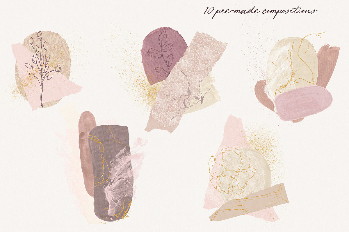 Modern Abstract Collage Maker, a Texture Illustration by CatJello Graphics (Photo 31 of 39)