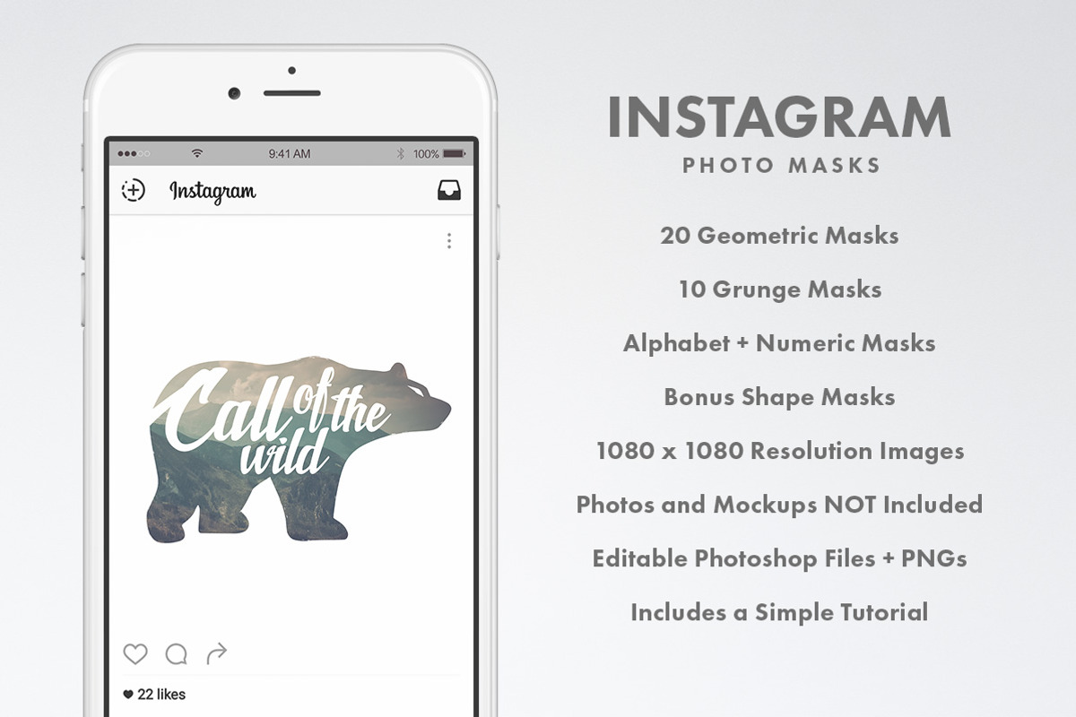 Instagram Photo Masks, a Social Media Template by Tugcu Design Co. (Photo 6 of 6)