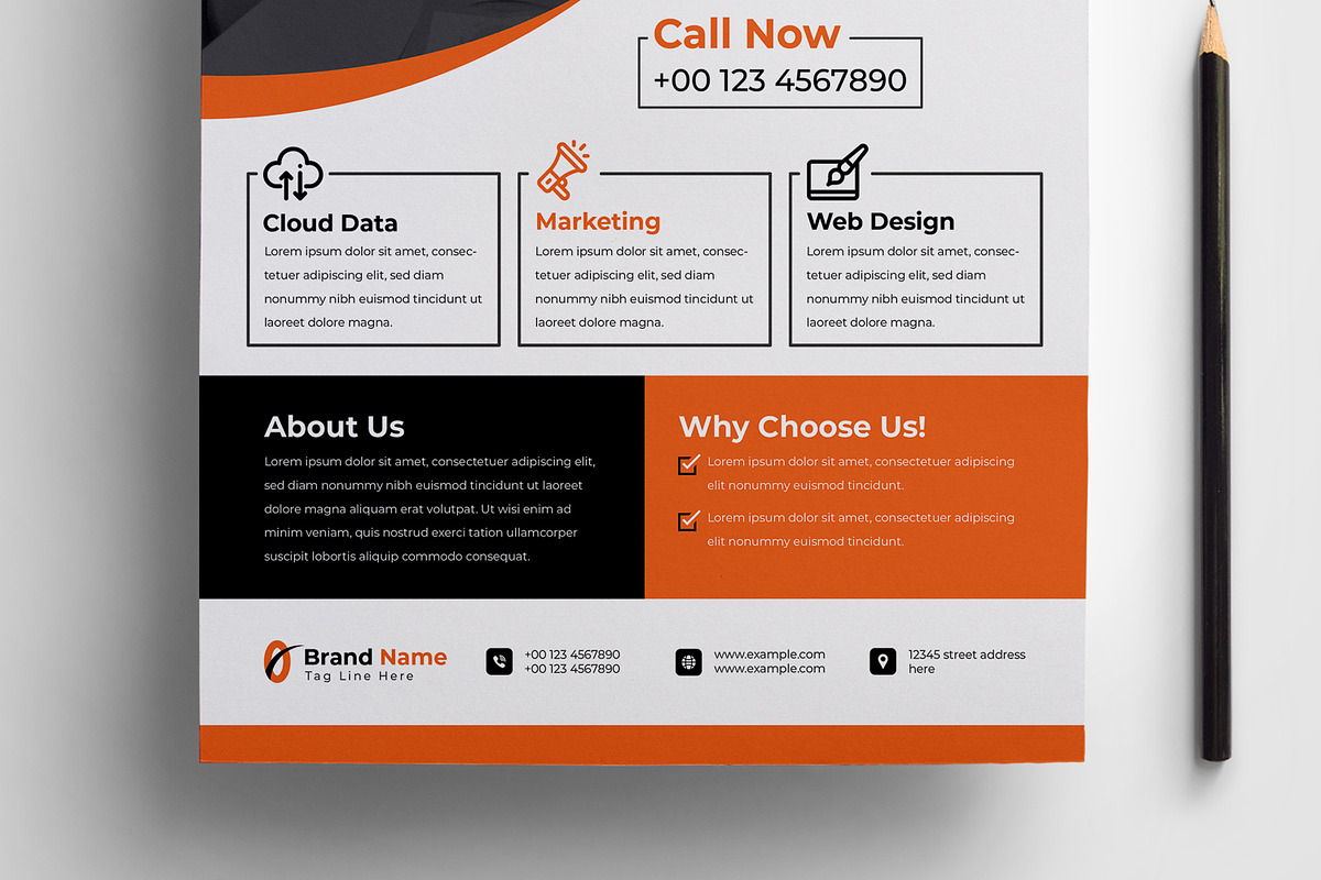 Business Flyer Design Template, a Flyer Template by MightyDesign (Photo 4 of 7)