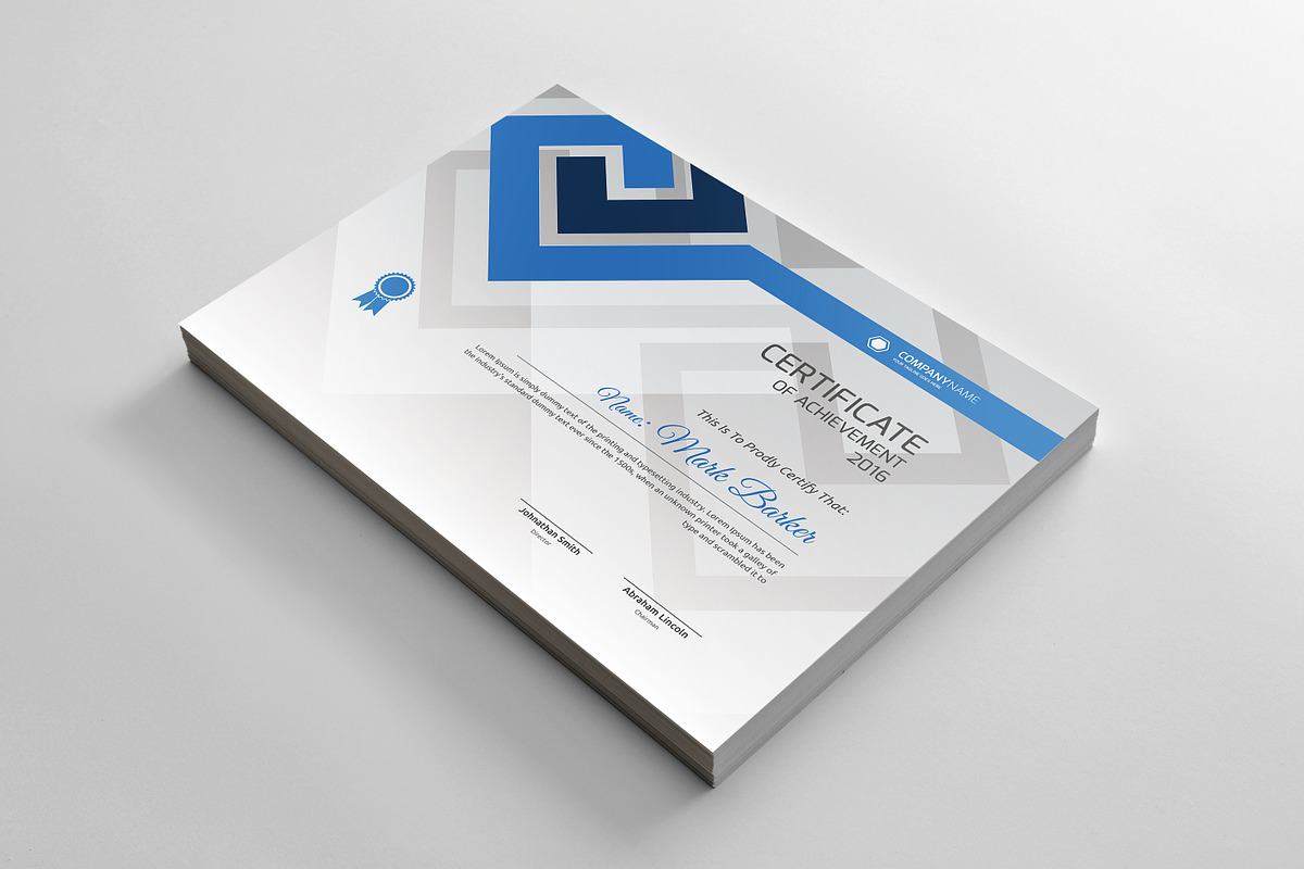 Certificate Word | PSD | AI, a Stationery Template by Curve Design (Photo 3 of 3)