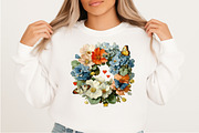 Floral Easter Wreath Clipart Png, an Illustration by Craft Nest (Thumbnail 7 of 8)
