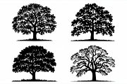 Four unique tree silhouettes, design, an Illustration by Amazin_art (Thumbnail 11 of 11)
