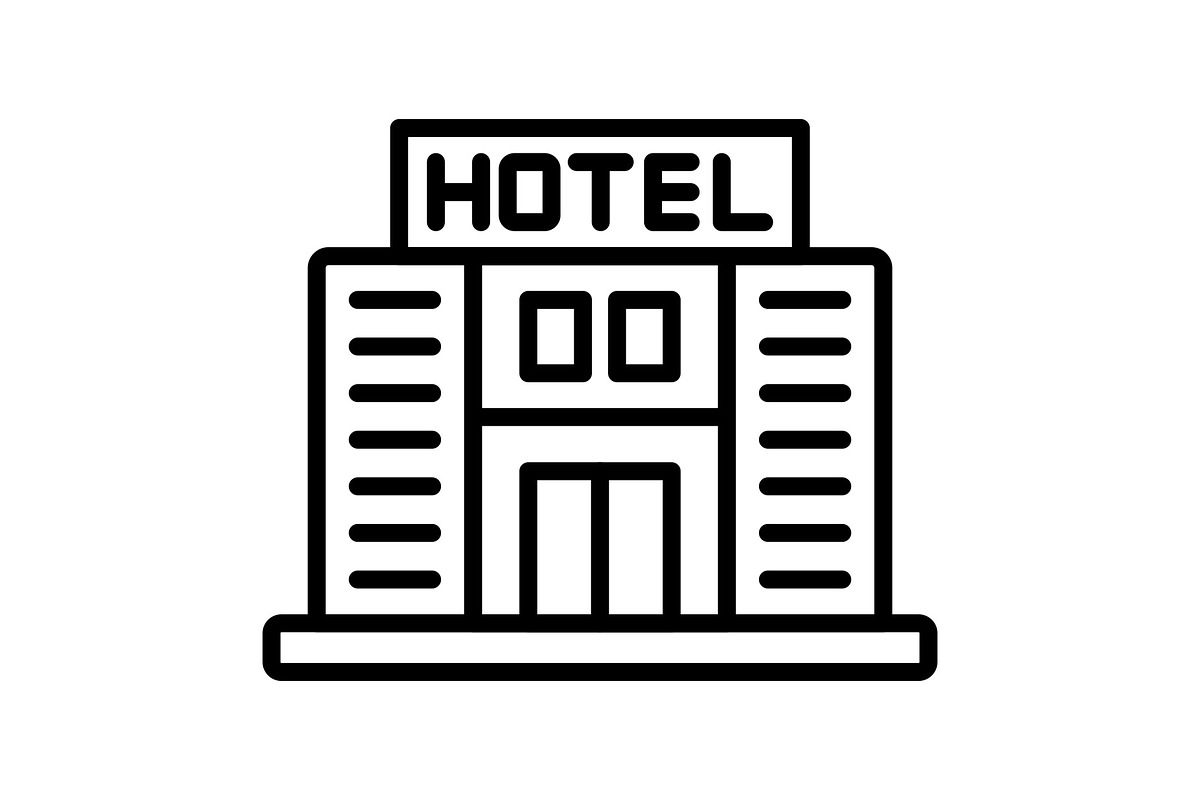 Hotel Line Icon, an Icon by Pexelpy