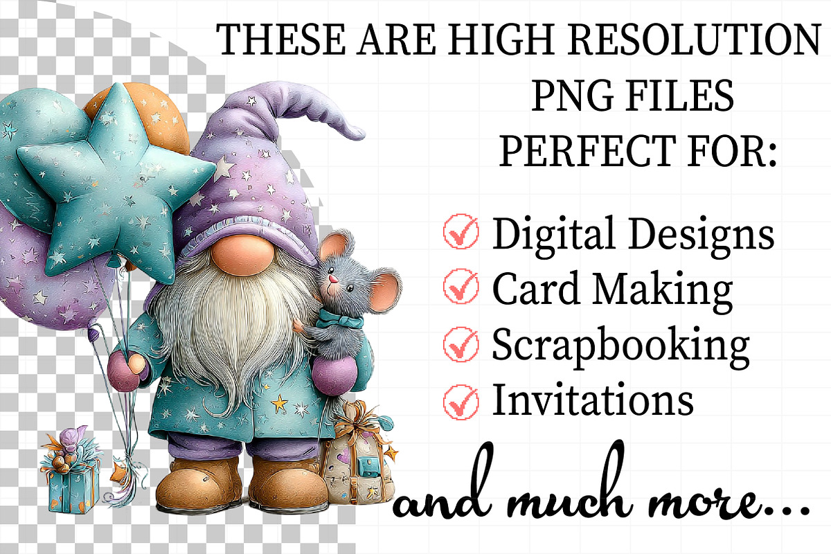 Watercolor New Year Gnome Clipart, an Illustration by Daily.Designs (Photo 2 of 5)