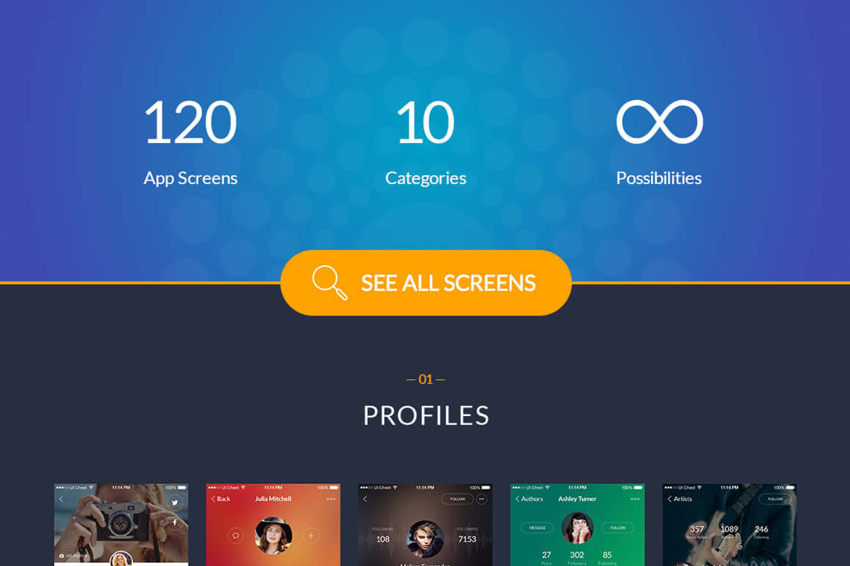 Chameleon UI Kit, an UI Kit Template by UI Chest | Creative Market