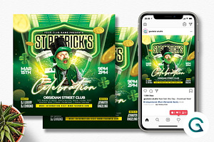 St Patricks Celebration Flyer, a Flyer Template by Geelator Studio