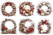 Whimsical Christmas Wreath Clipart, an Illustration by Craft Nest (Thumbnail 8 of 11)