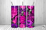Hot Pink Purple Floral Patterns, a Pattern Graphic by Creative Store (Thumbnail 3 of 5)