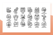 Real Estate Icons, an Outline Icon by Becris (Thumbnail 3 of 3)