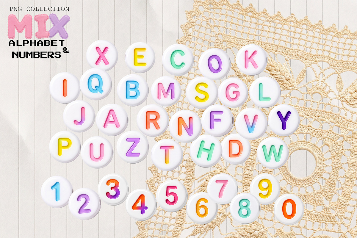 Mixed Alphabet & Numbers Collection, an Object Graphic by DreamoraArt (Photo 2 of 10)
