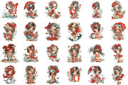 Whimsical Summer Fairy Clipart, a Person Illustration by designcity5 (Thumbnail 2 of 5)