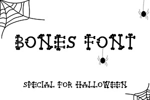 BONES HALLOWEEN  FONT, a Script Font by AnnaEshka