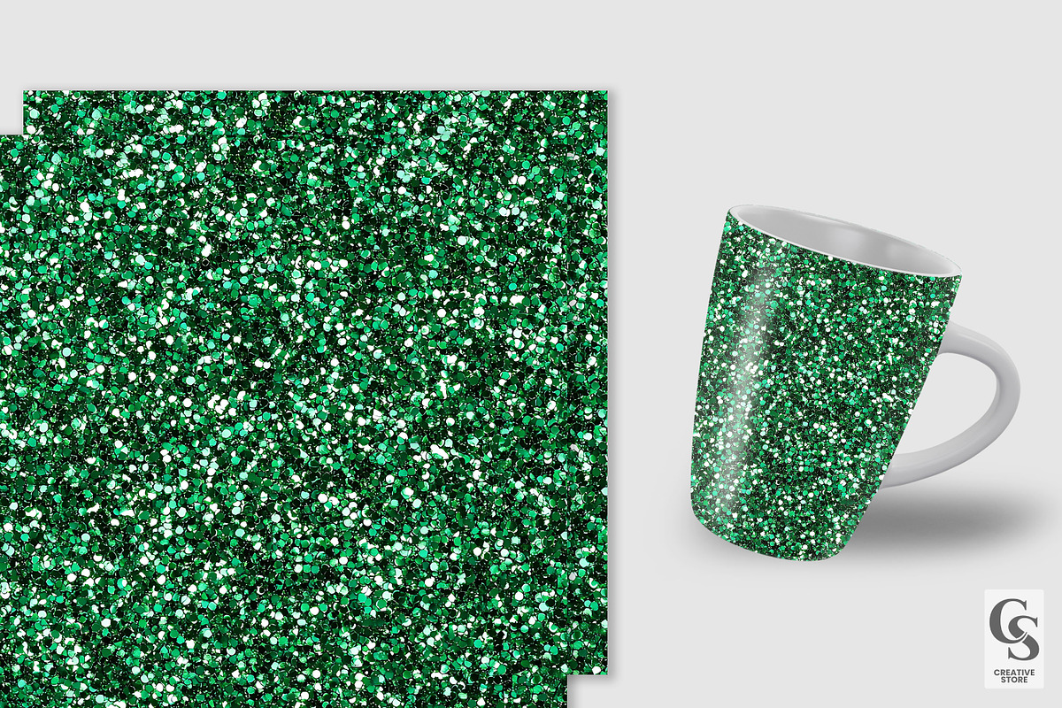 Green Glitter Seamless Texture Paper, a Texture Graphic by Creative Store (Photo 3 of 5)