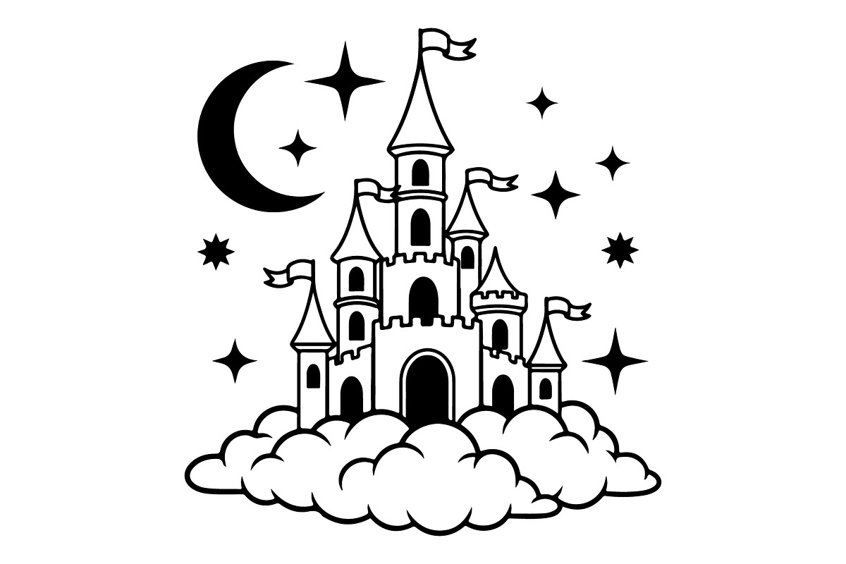 Fantasy Castle Cloud Moon Bundle, an Object Illustration by Gaye Art (Photo 20 of 30)