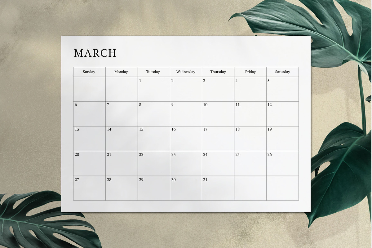 2022 & 2023 Calendar Templates, a Stationery Template by Anatartan Design (Photo 4 of 8)