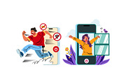 Digital Detox Doodle Illustration, a Person Illustration by SLAB! Design (Thumbnail 3 of 3)