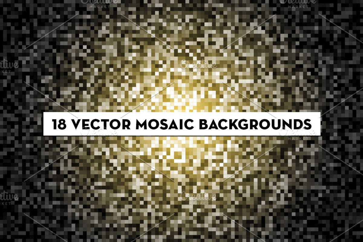 Vector Mosaic Patterns preview 2