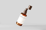Amber Glass Spray Bottle Mockups, a Cups & Container Mockup by pmvch (Thumbnail 2 of 10)