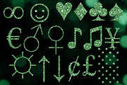 Green Glitter Alphabet Clip Art, an Object Graphic by Paper Element (Thumbnail 4 of 5)