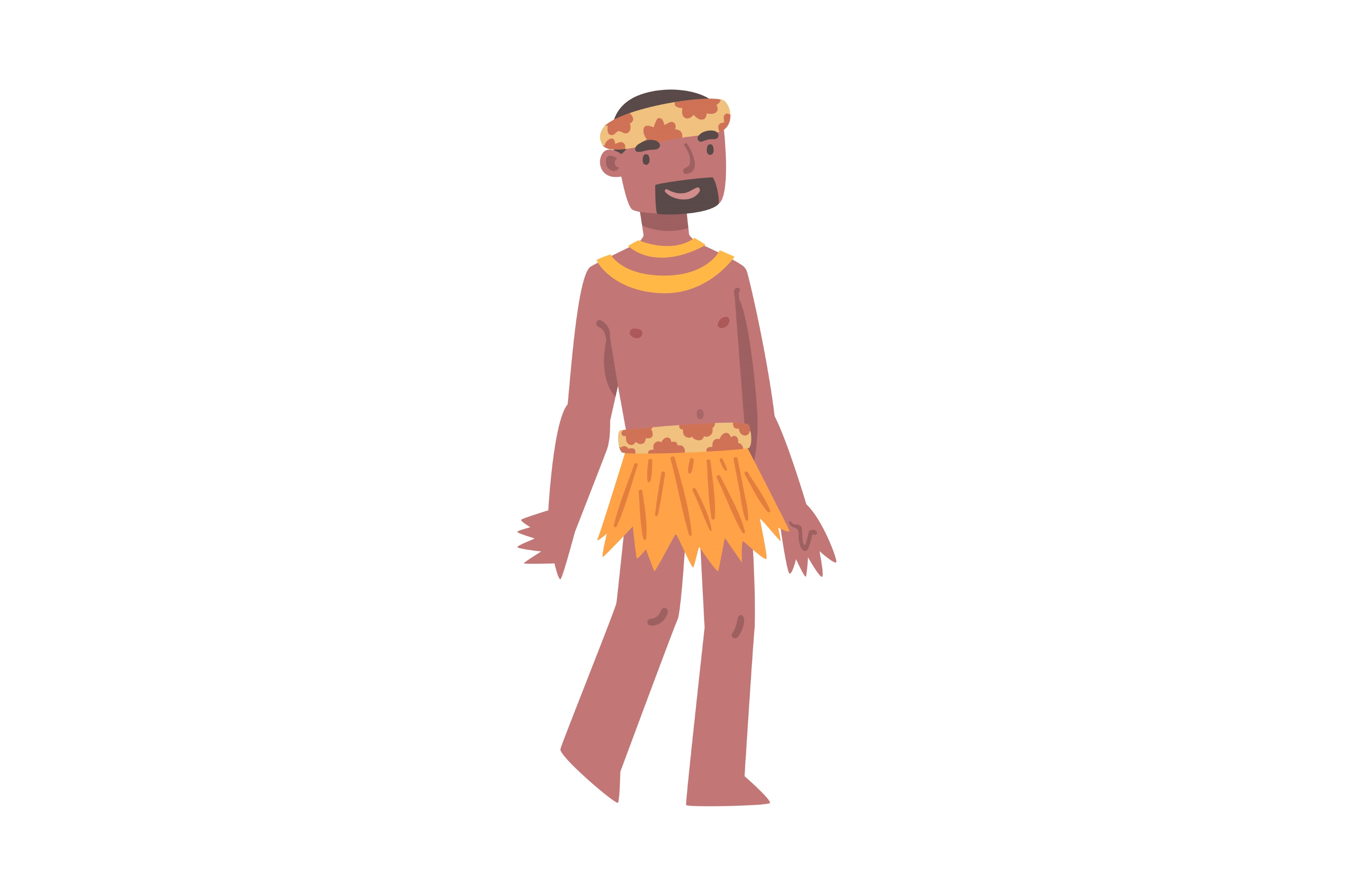 Barefoot African Aboriginal Man | People Illustrations ~ Creative Market