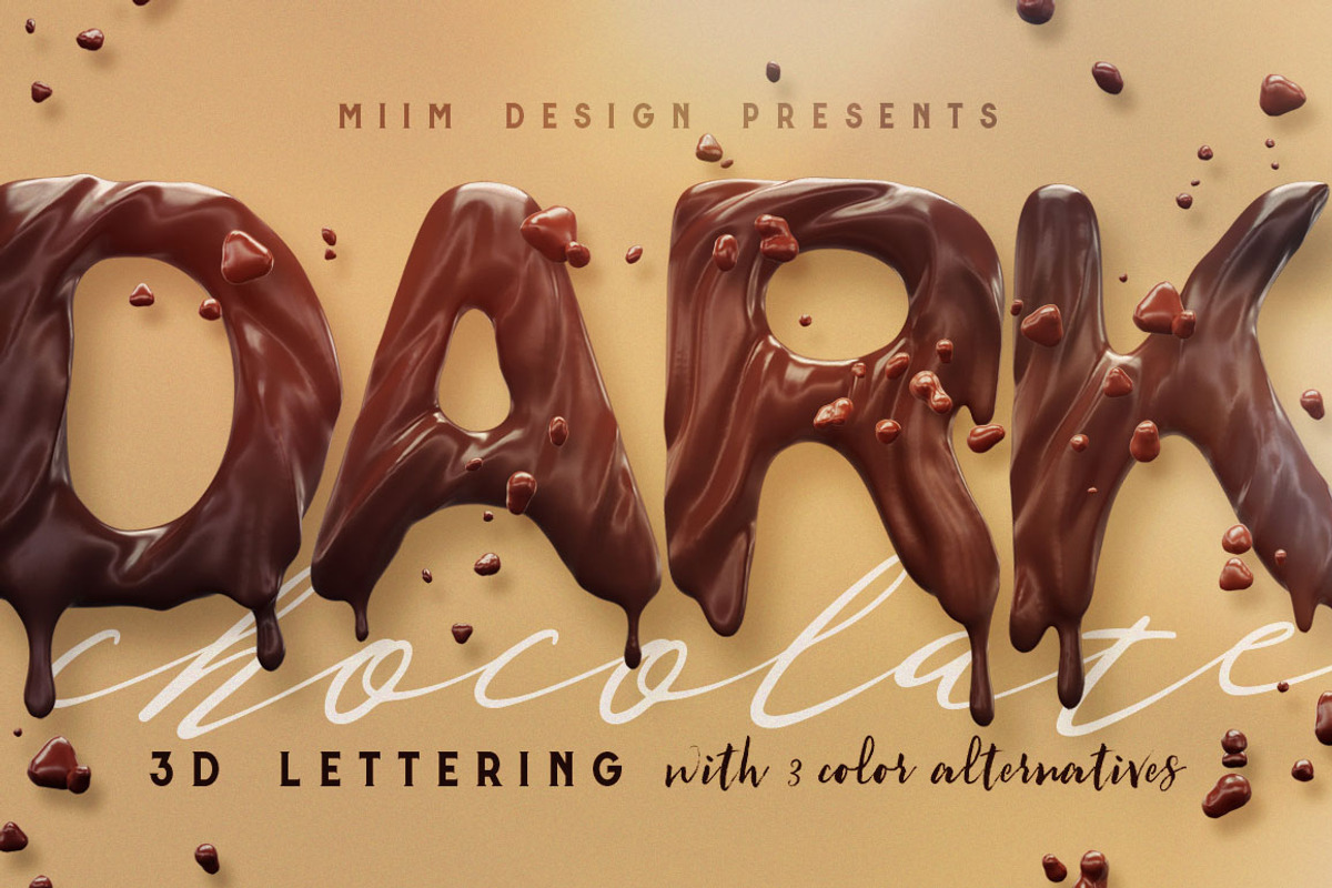 3D Lettering Mega Bundle 6 Sweets, a Graphic by MIIM