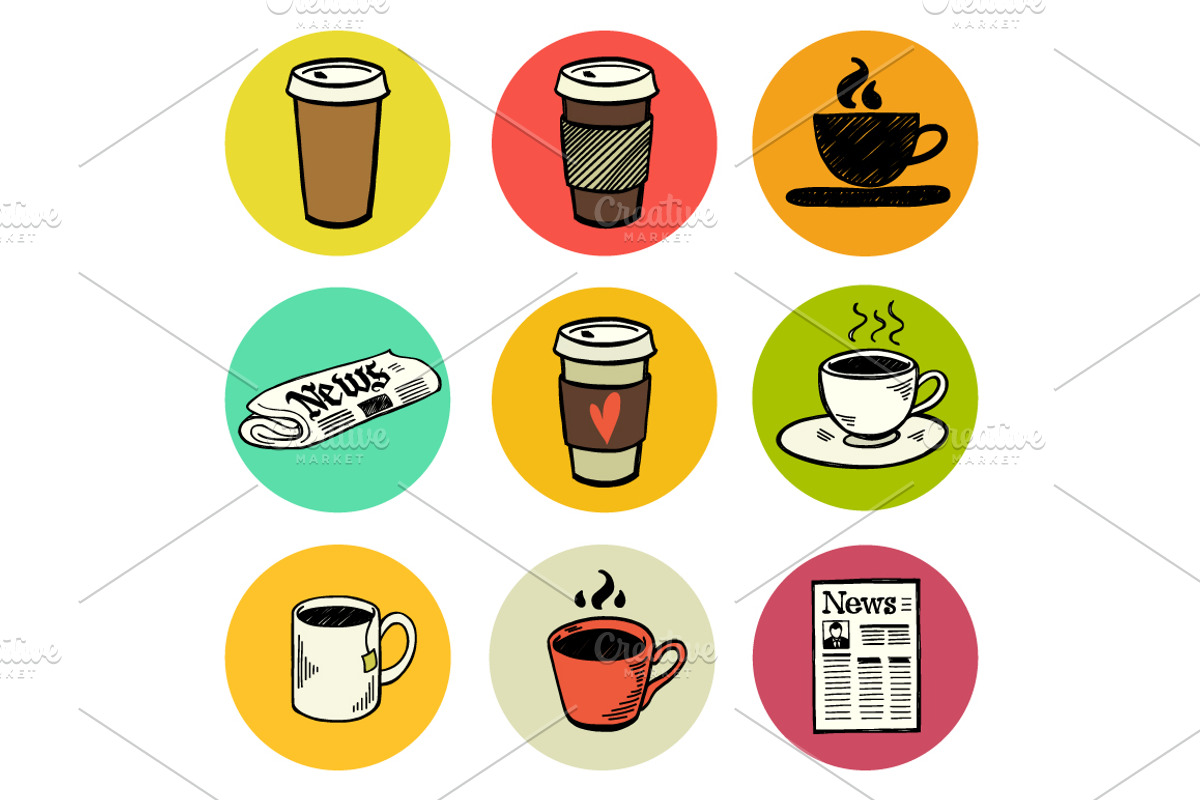 Coffee Break Doodles, a Food Illustration by Sketchetarian (Photo 2 of 5)
