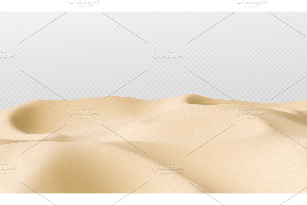 Sand dune background on transparent, an Illustration by art PVP - market