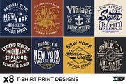 VINTAGE T-SHIRT PRINT VECTOR PACK, an Illustration by MKE Print Lab. (Thumbnail 1 of 2)