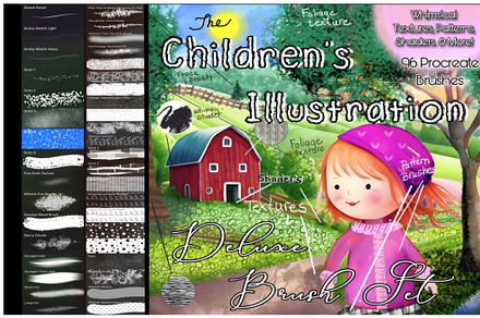 Children’s Illustration Brush Bundle, a Brush Add-On by Willow & Wheat