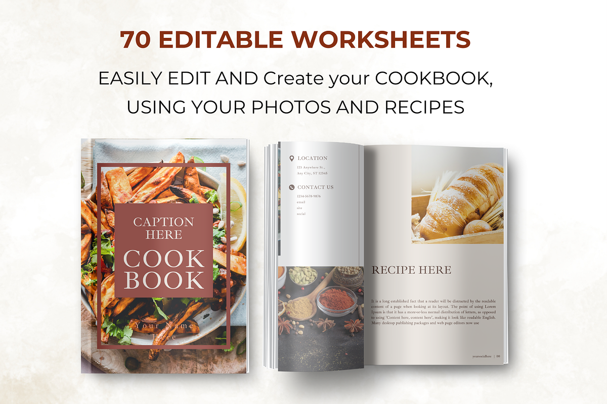 Recipe Book Template for Canva, a Poster Template by Digital By Nikoleta (Photo 9 of 10)