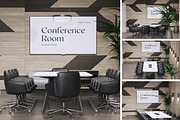 Conference Room Mockup, an Advertising Mockup by HanaSaka_Studio (Thumbnail 1 of 5)