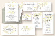 Watercolor Branch Wedding Suite, an Invitation Template by Knotted Design (Thumbnail 1 of 5)