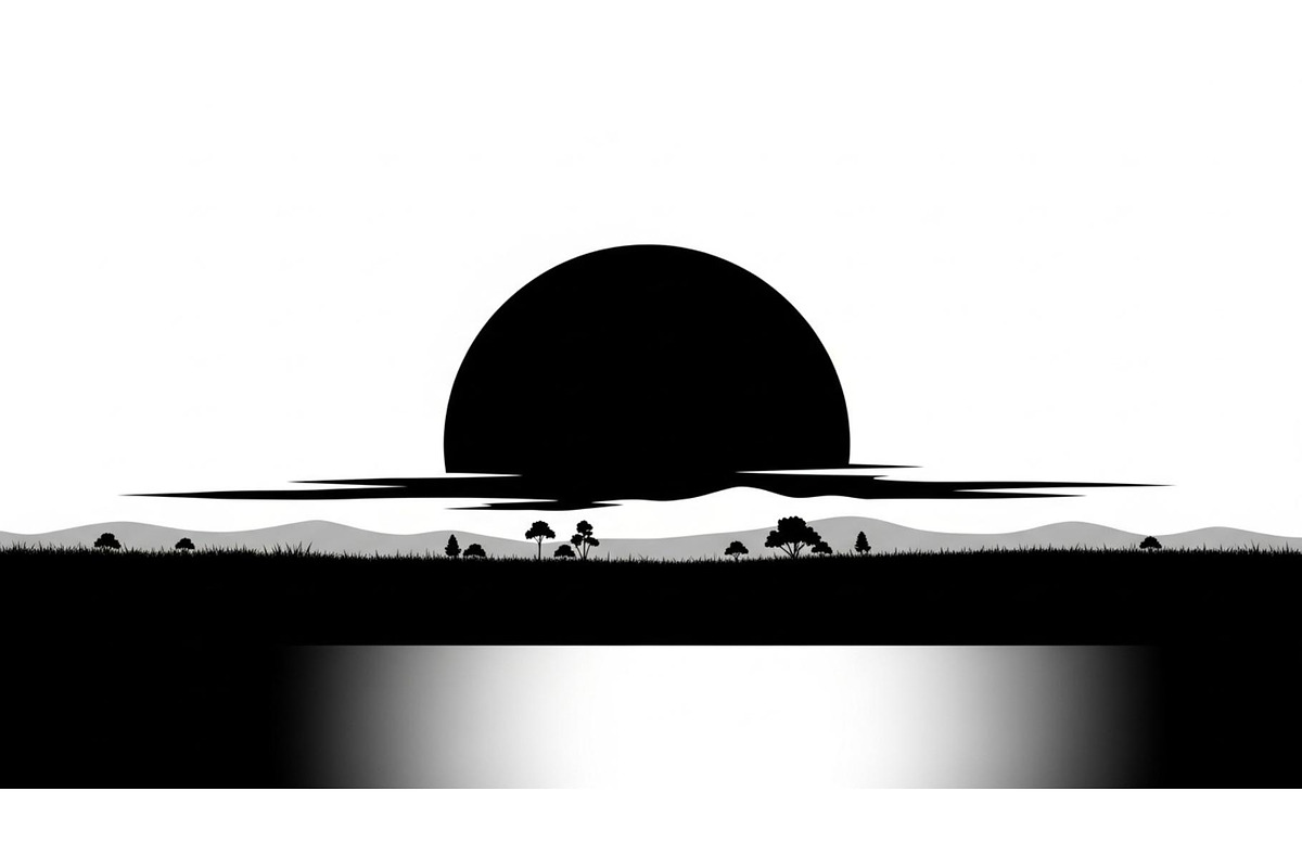 Circular Nature Landscape Silhouette, an Illustration by yasushie (Photo 21 of 51)