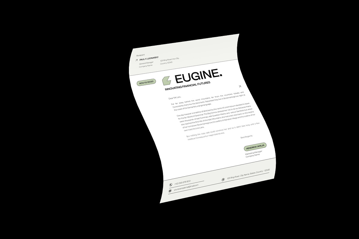Professional Letterhead Design, a Stationery Template by Neermana (Photo 3 of 4)