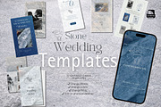 Stone Wedding Visual Kit. Canva., a Templates & Theme by Alisa Mikibith Art (Thumbnail 2 of 6)