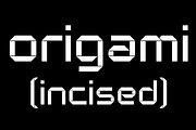 Origami Incised, a Font by ArtyType (Thumbnail 1 of 3)