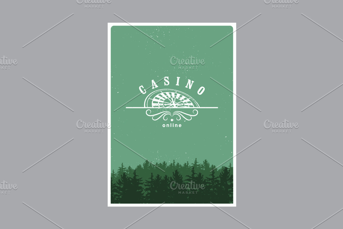Casino vintage grunge posters., a Decorative Illustration by PoPaShop (Photo 8 of 11)