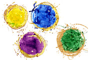 Watercolor brush strokes with gold, a Decorative Illustration by Watercolor fantasy (Thumbnail 2 of 6)