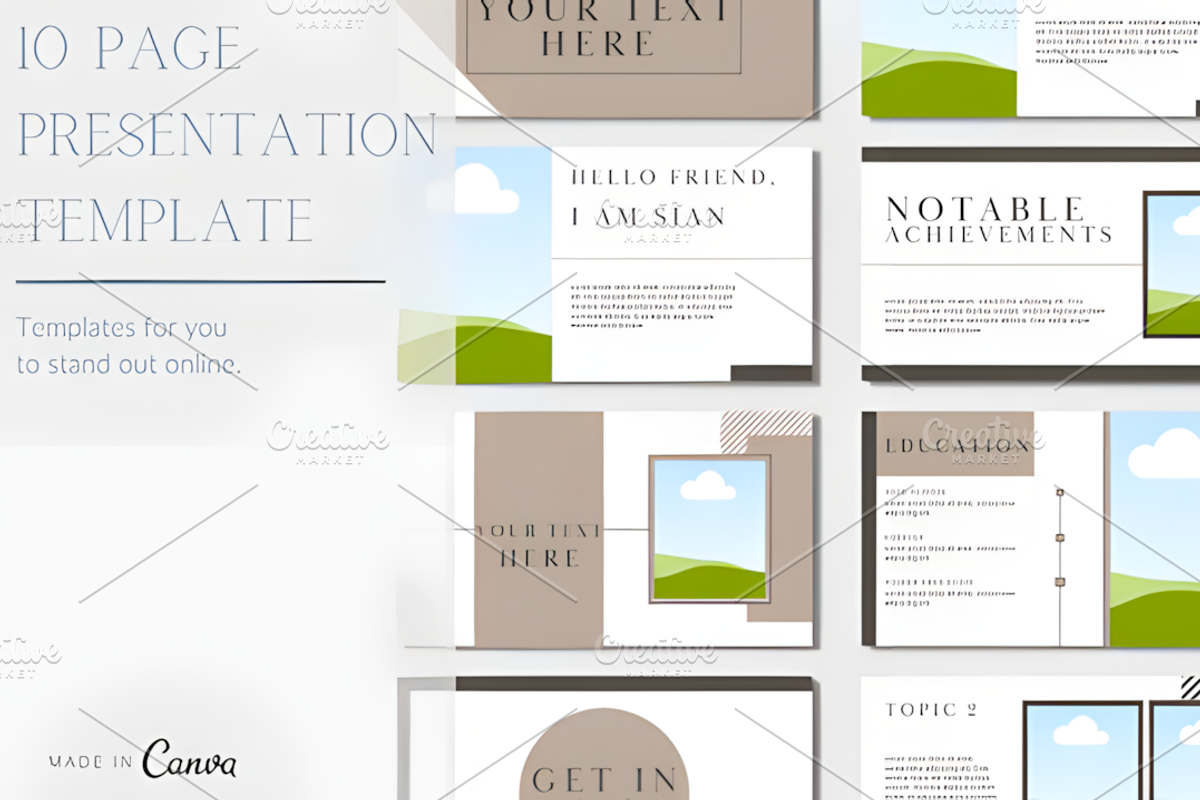 10 Page Canva Webinar Slide Template, a Presentation Template by Ink Gallery (Photo 1 of 3)